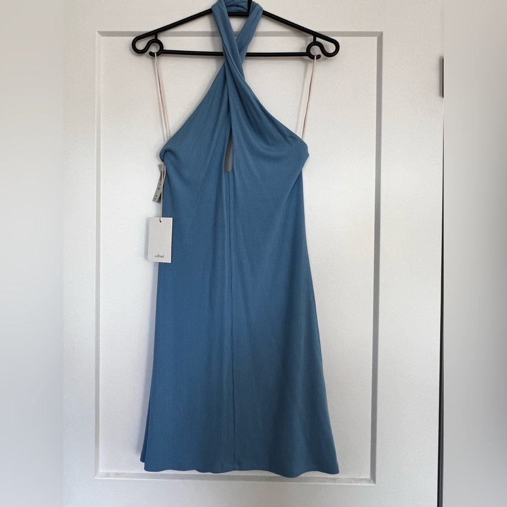 BNWT Wilfred twist halter mini dress